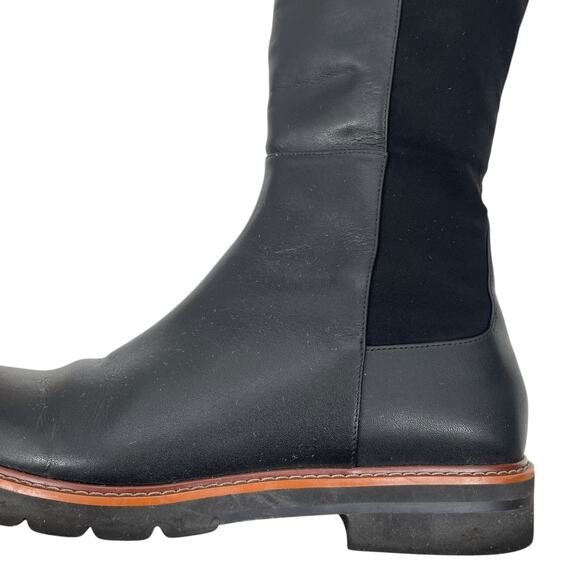 Stuart Weitzman Over the Knee Adrina City Boots Black Leather Size 10.5 - Picture 9 of 13